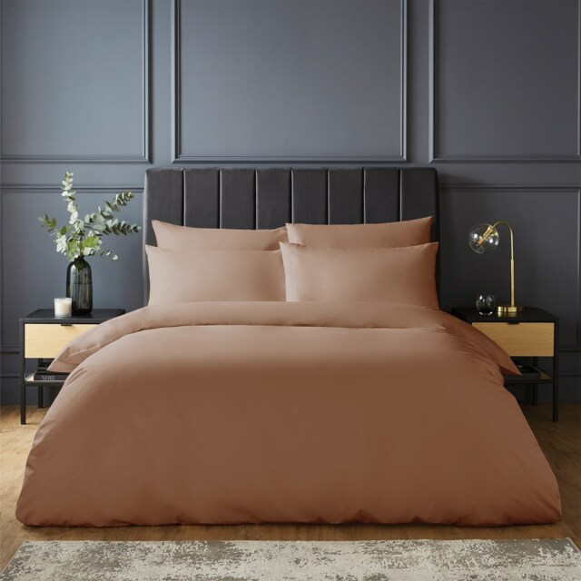 Silentnight Pure Cotton Duvet Cover Set, Dusky Pink