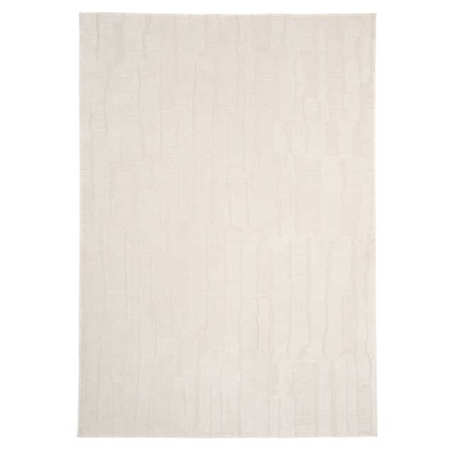 KUKOON Scandi Neutral Plush Pile Cream Beige Living Room Area Rug 120cm x 170cm