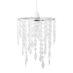 Chrome & Clear Jewels Light Shade Clear Chrome Small 1
