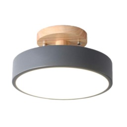 Iron Ceiling Lamp Ceiling Light LED Flush Gray