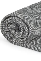 "Herringbone Throw 70 X 100"" - Silver"