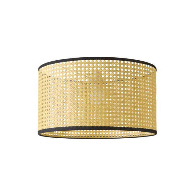 ValueLights Reni Large Wood Cane Natural Ceiling Pendant Shade Cream
