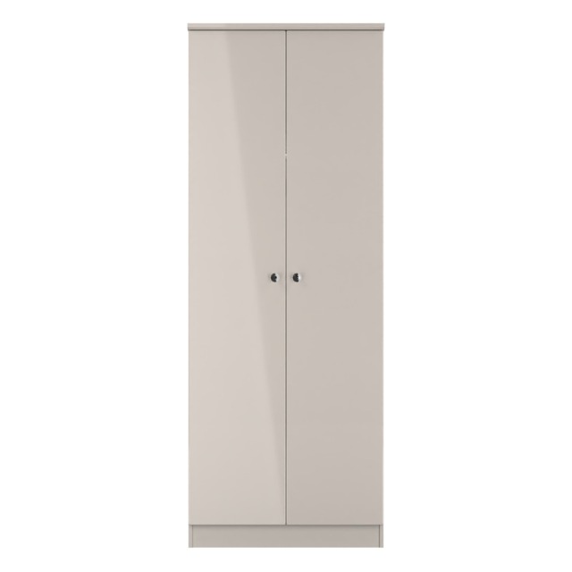 Broadway Tall Double Wardrobe in Kashmir Gloss (Ready Assembled) Cream Kashmir Gloss