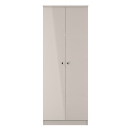 Broadway Tall Double Wardrobe in Kashmir Gloss (Ready Assembled) Cream Kashmir Gloss