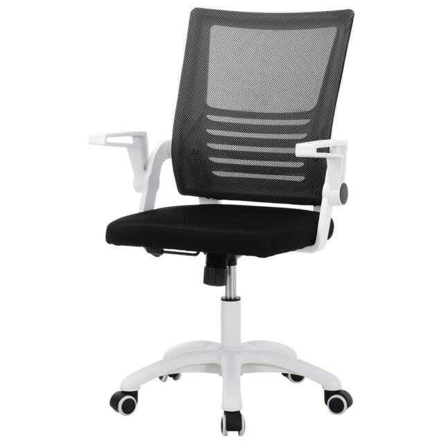 Living and Home Mesh Swivel Ergonomic Office Chair - Black&White