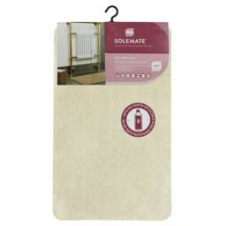 JVL Solemate Machine Washable Bath Mat 50x80cm - Ivory Cream
