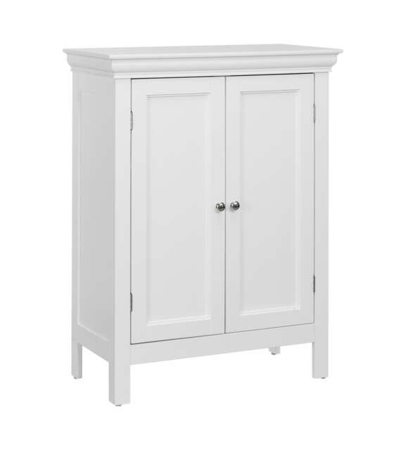 Teamson Home Wooden Bathroom Floor Cabinet White Stratford