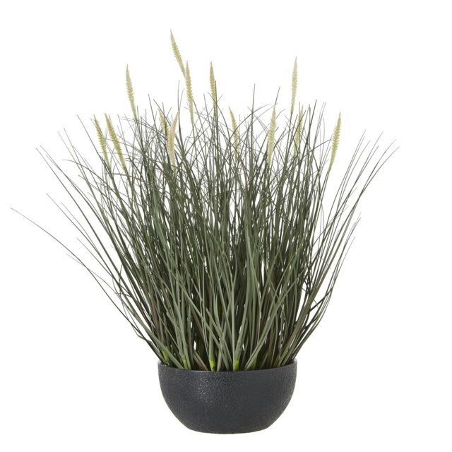Hill Interiors Fountain Grass Artificial Potted Plant - Green - 81cm