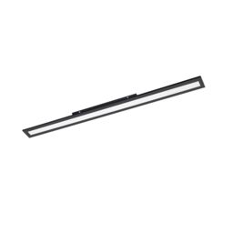 EGLO SALOBRENA 1 LED Ceiling Light, Black Aluminium Slim Linear Design, Cool White 4000K, 1195mm Indoor Light