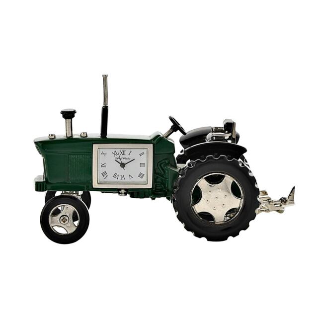 Wm Widdop Miniature Clock Tractor Green & Black Roman Dial Green Black