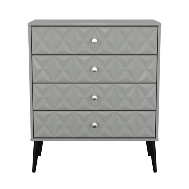 Toledo 4 Drawer Chest of Drawers in Dusk Grey (Ready Assembled) Grey Dusk Grey