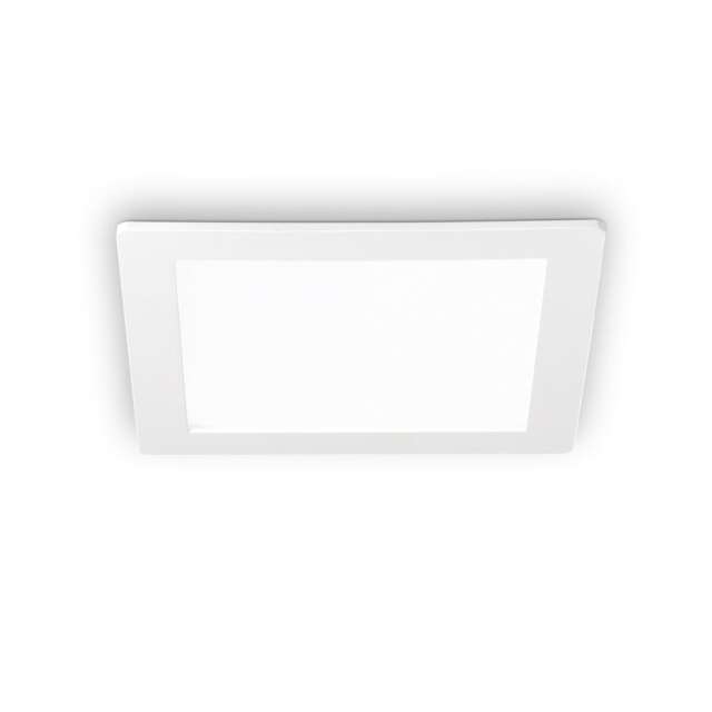 Groove LED 1 Light Medium Square Warm Recessed Spotlight Panel White