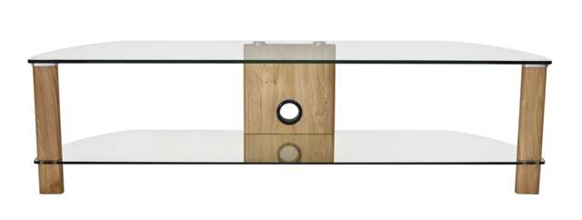 Century TV-Stand Light Oak/Glass ADCE1500-LO Brown Light Oak with clear glass One Size 62