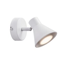 Nordlux Eik Indoor Wall Light White Metal Sensor GU10 Adjustable Head - Plug In or Mains Powered , IP20 White White