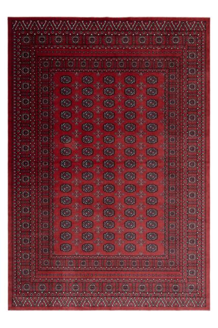 Soft Red Traditional Rug Living Room Bedroom Hallway Durable Modern 80cm x 150cm Red Red 80cm x 150cm