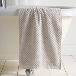 D & D Popcorn Check Bath Sheet Natural