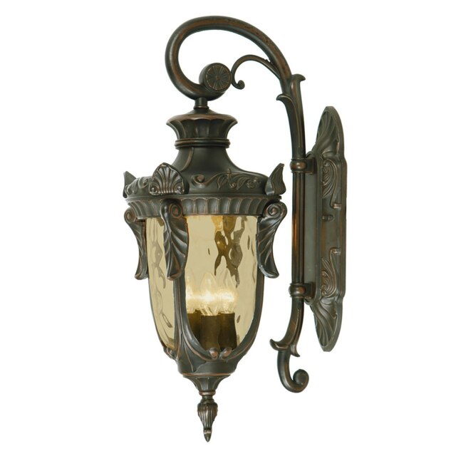 Philadelphia 3 Light Outdoor Large Wall Lantern Light Old Bronze IP44, E14