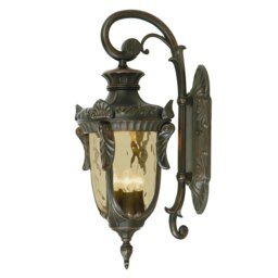 Philadelphia 3 Light Outdoor Large Wall Lantern Light Old Bronze IP44, E14