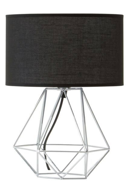 Orsina Wyra Black And Chrome Finish Table light