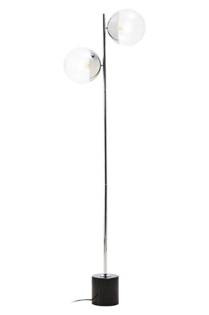 Revive Silver Finish Metal Floor Lamp Silver