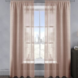 Velosso Alessandria Sparkle Slot Top Voile Panel - 137cm x 228cm Pink Blush Pink