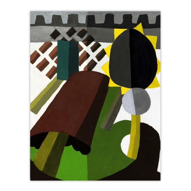The Inn Abstract Landscape Painting Dove Wall Art Poster Print
