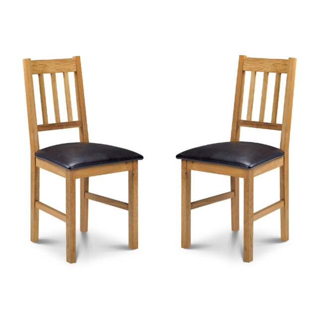 Valenza Premium Oak Dining Chairs - Set of 2