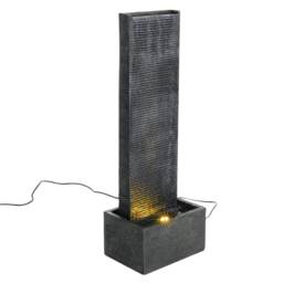 Living and Home Standing Water Feature Fountain Stone - Black Black