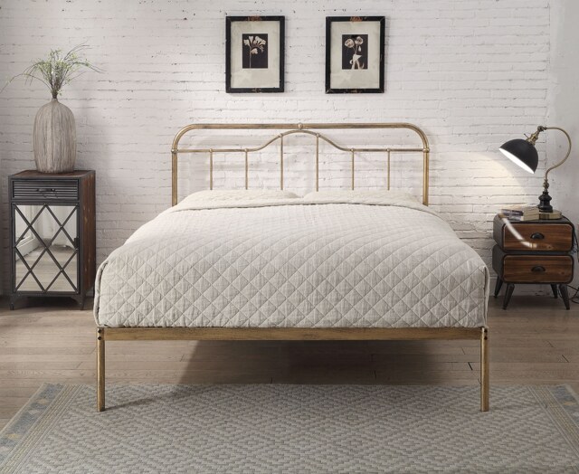 Oakenholt Kingsize 5ft Antique Bronze Metal Bed Frame Bronze Hand painted antique bronze finish King