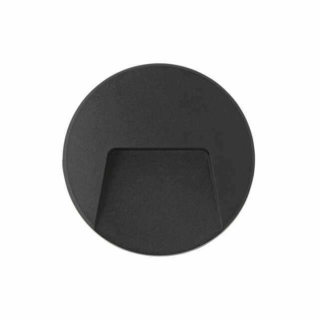 ValueLights Sam Black Round IP65 Integrated LED Outdoor Wall Light Black