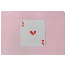 Ace Of Broken Hearts Rug Pink L