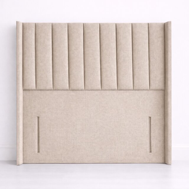 Beige Linen Floorstanding Wing 3FT Single 54inch Single Headboard