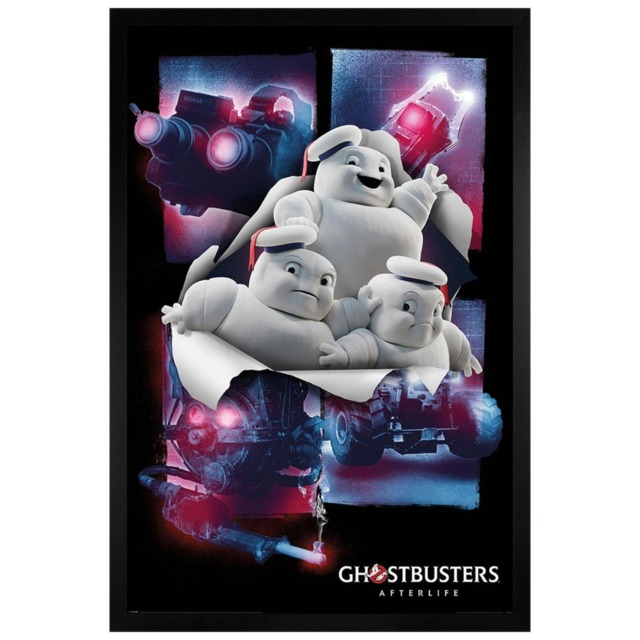 Black Wooden Framed Ghostbusters Afterlife (Minipuft Breakout) Maxi Poster Multi