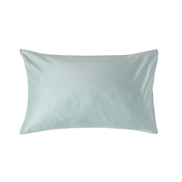Homescapes Duck Egg Blue Organic Cotton Housewife Pillowcase 400 TC - Standard Size