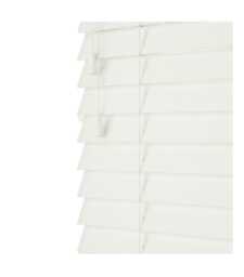 70cm Serene Faux Wood Venetian Blinds with String (120cm Drop) White White