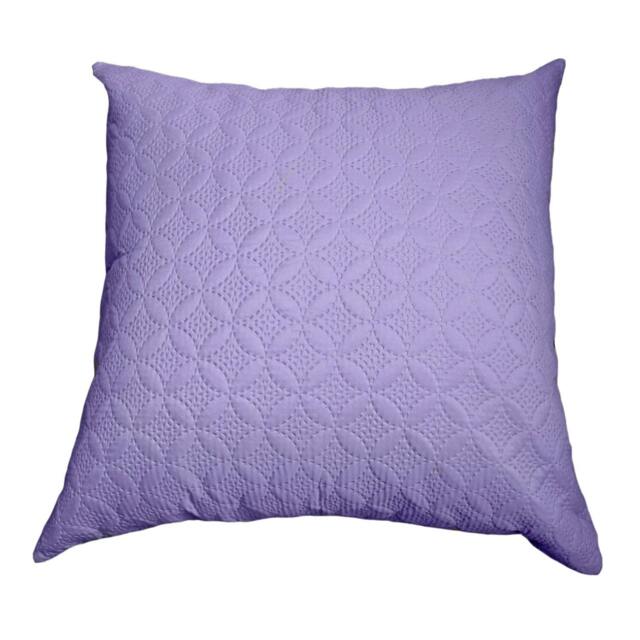 Homescapes Ultrasonic Mauve Quilted Embossed Cushion Cover - 80 x 80 cm Purple Mauve 80 x 80 cm