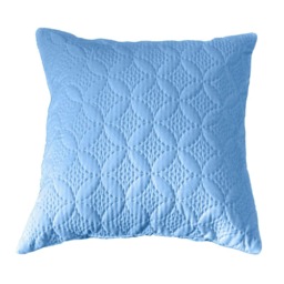 Homescapes Ultrasonic Blue Quilted Embossed Cushion Cover - 40 x 40 cm Blue Blue 40 x 40 cm