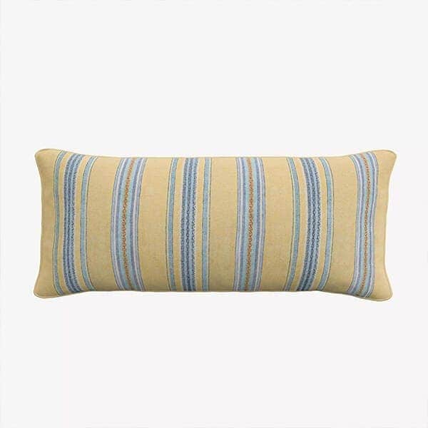 Sanderson Enys Garden Cushion Indigo & Ochre 70X30cm