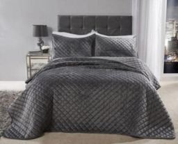 Banbury Bedspread Silver Grey Grey