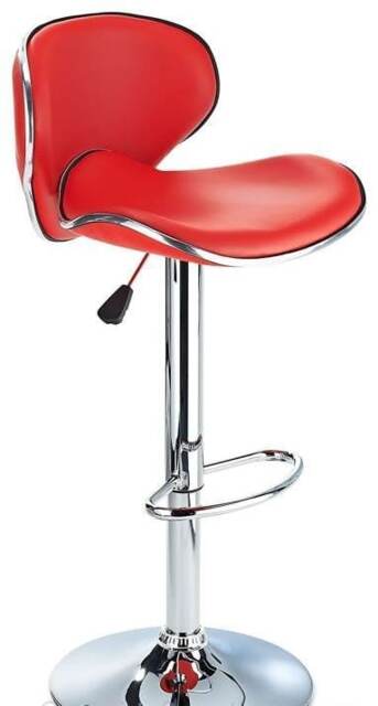 Planet Red Breakfast Bar Stool Height Adjustable Red
