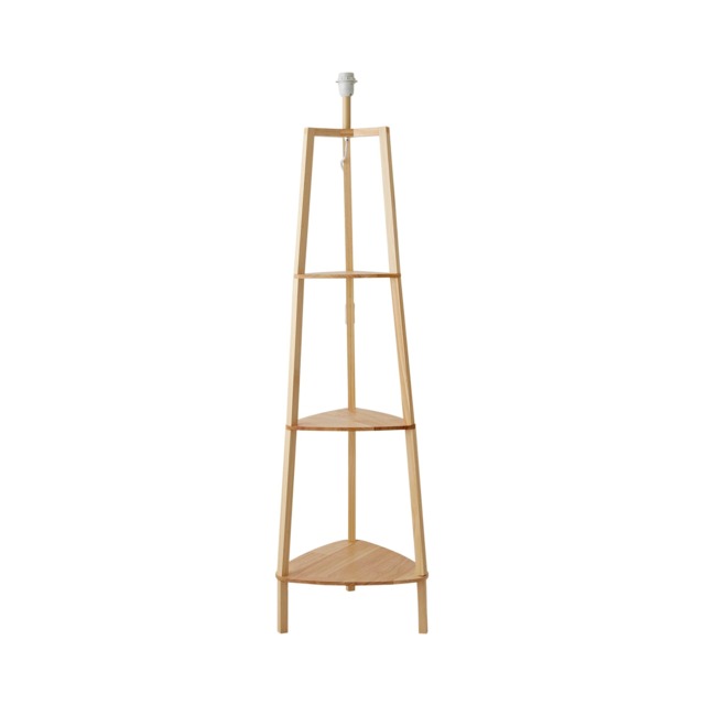 ValueLights Hiru Natural 3 Tier Shelf Floor Lamp