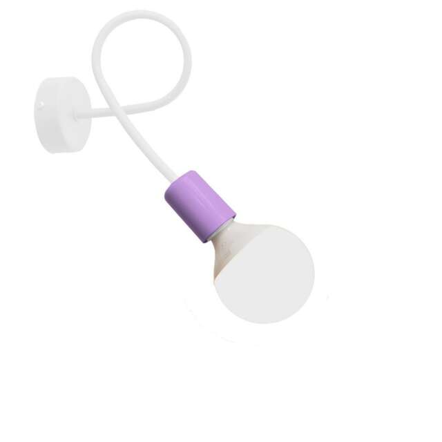 Oxford Wall Lamp White, Purple 25cm