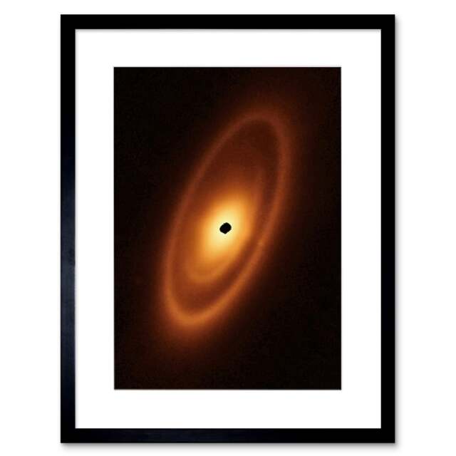 "NASA James Webb Telescope Fomalhaut Planetary System 9x7"" Black Framed Wall Art Print"