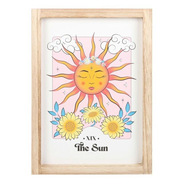 Something Different Celestial The Sun Framed Art Print - Pink/Orange/Yellow - 35cm x 25cm