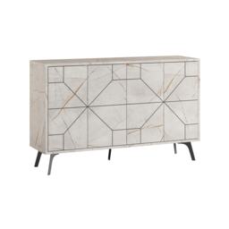 Decortie Dune Sideboard Cabinet 123cm Gold Marble Effect