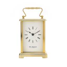 Widdop Gifts Gold Carriage Clock with White Dial
