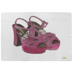 Purple High Heels Rug Multi