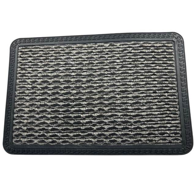 Door Mat - Anthracite - Low Profile 5mm Thick - Washable - Non Slip Rubber Backing - Heavy Duty - Indoor - 40cm x 60cm Grey 0.6M x 0.4M 1