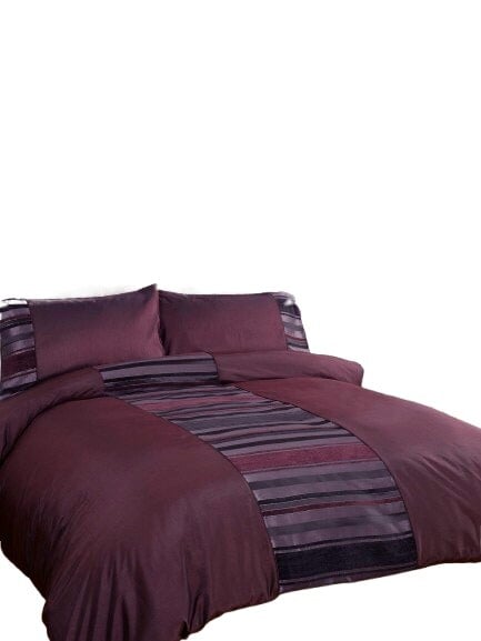 New York Polycotton Duvet Cover Set with Pillowcase Purple King 1