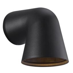 Nordlux Front Outdoor Wall Light Black Aluminium Solar GU10 Sensor Weatherproof - Mains Powered, IP44 Black Black